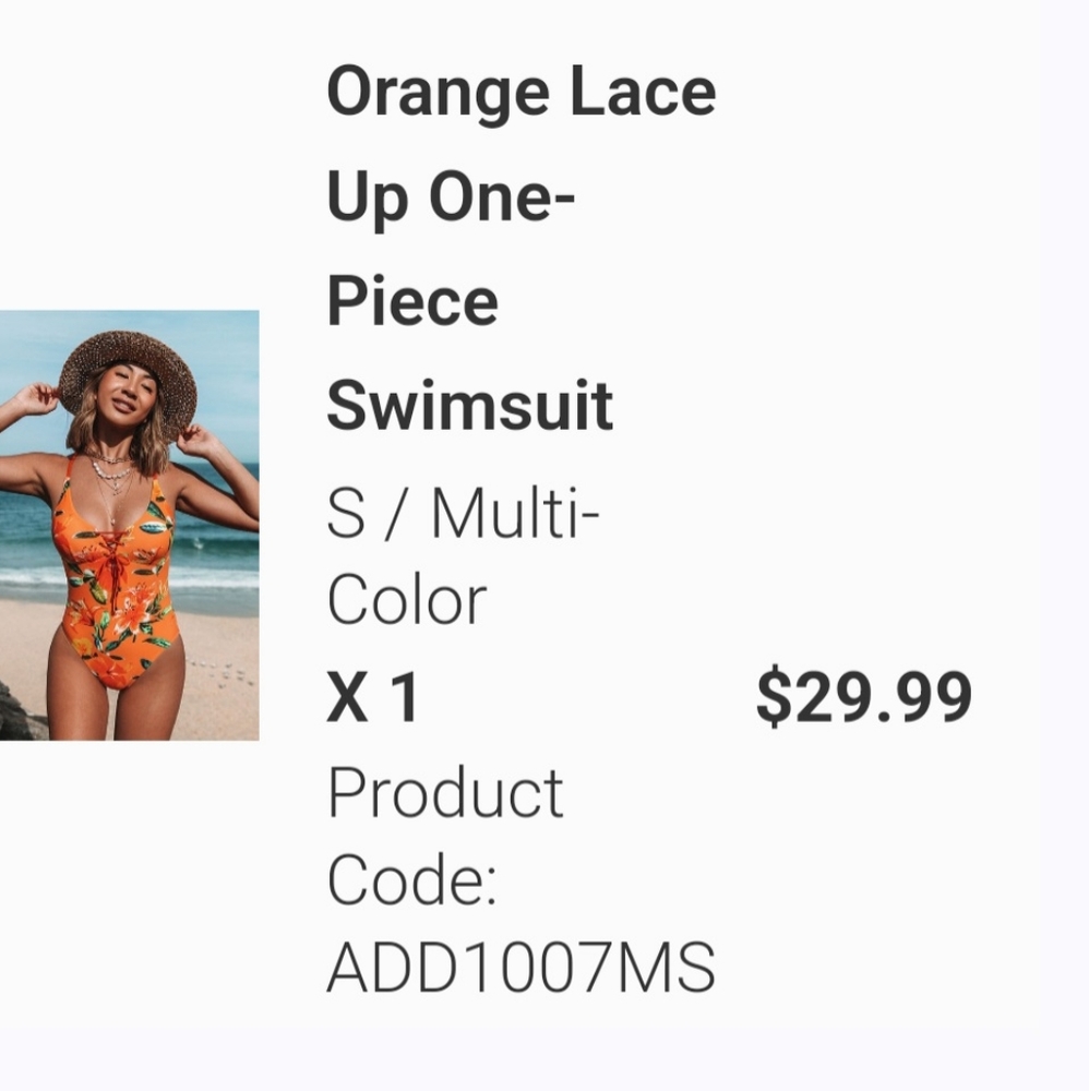 NWOT one piece swimsuit - Picture 6 of 7